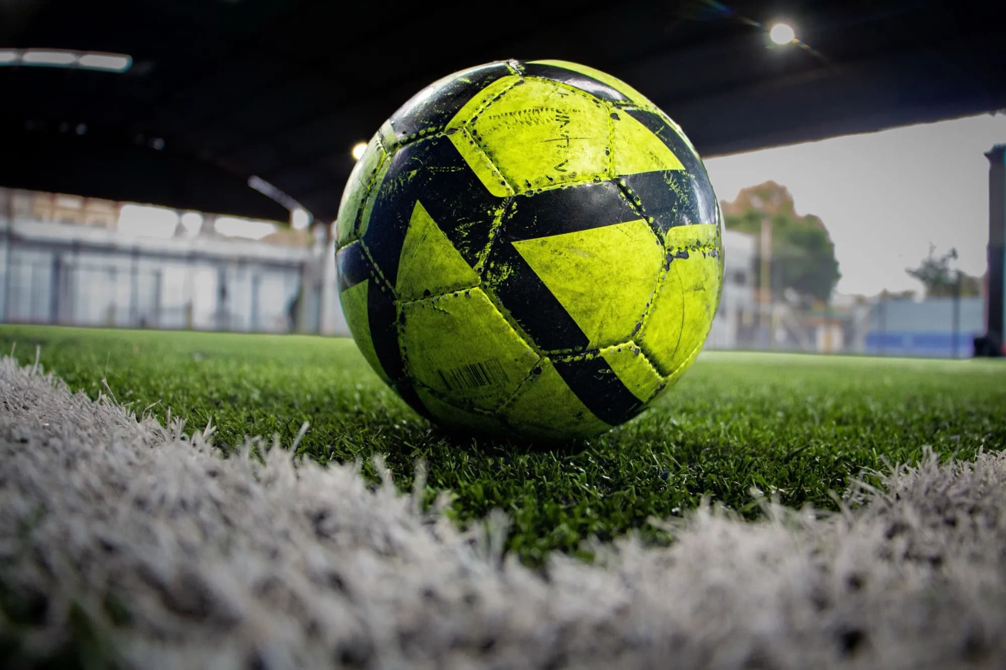 A game underway on the artificial turf